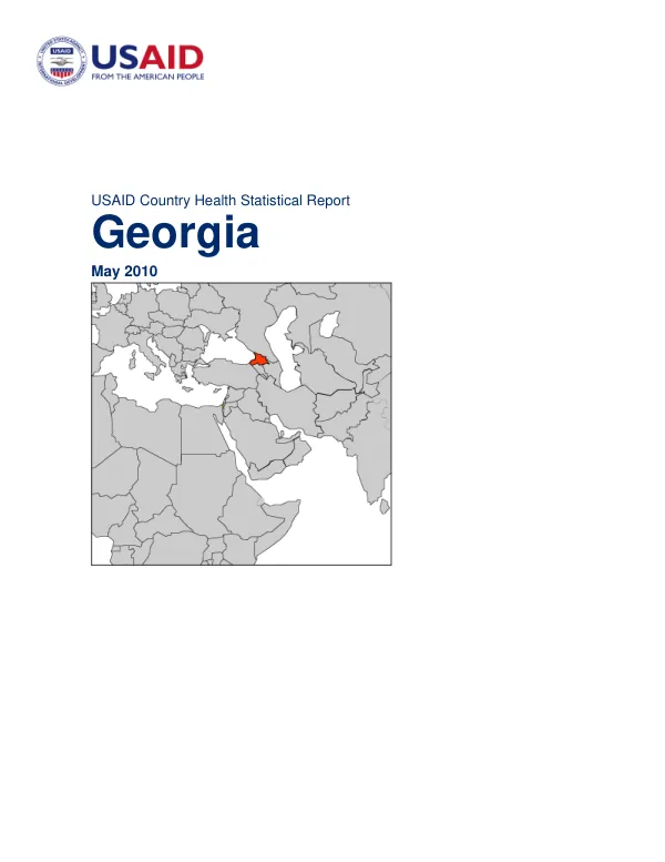 USAID Country Health Statistical Report for Georgia