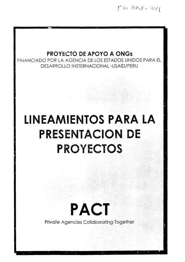 Proyecto de Apoyo a ONGs