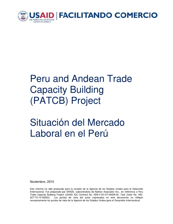 Final Report: Facilitando Comercio Project in Peru