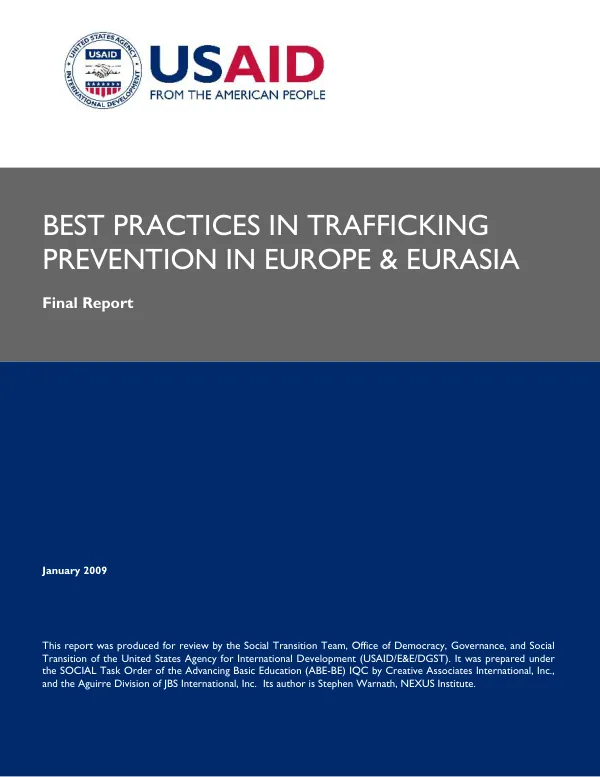 Best Practices in Trafficking Prevention in Europe & Eurasia