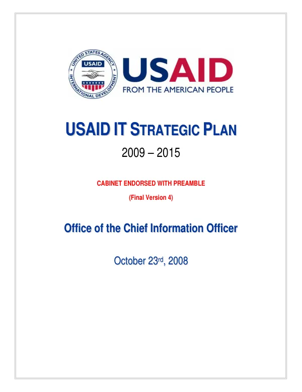 USAID 2015 IT Strategic Plan