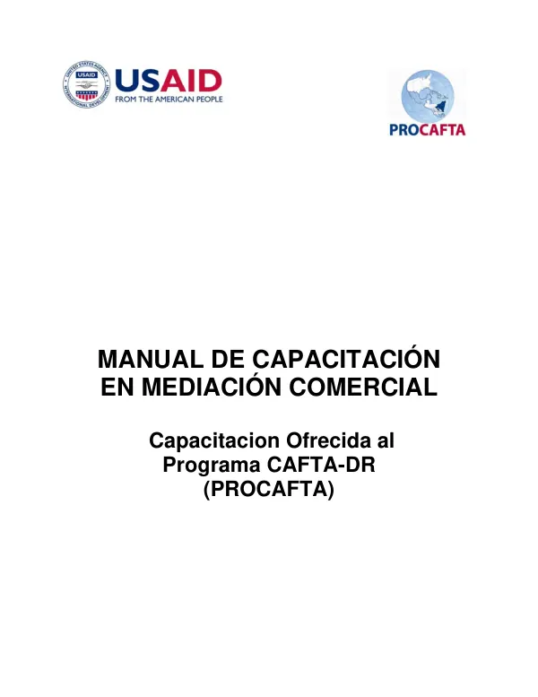 Manual de Entrenamiento en Mediacion Comercial