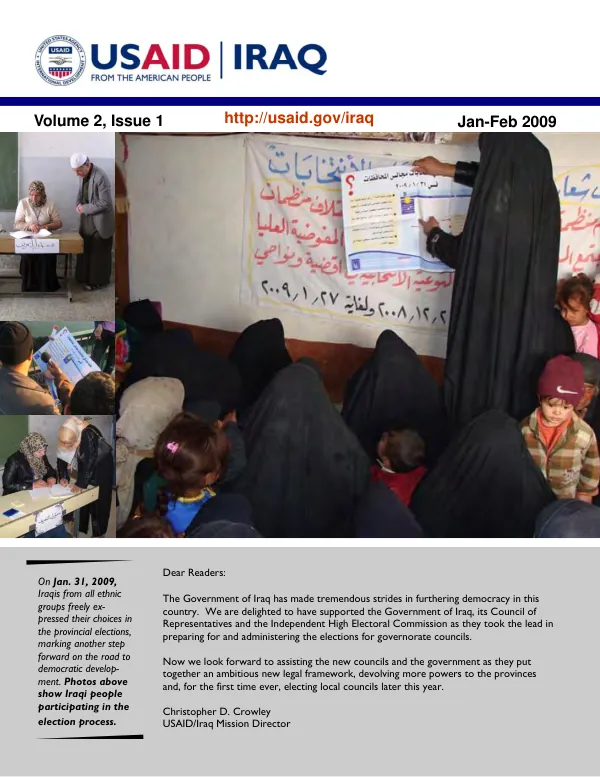 USAID/Iraq Monthly Newsletter - Volume 2, Issue 1 - Jan-Feb 2009