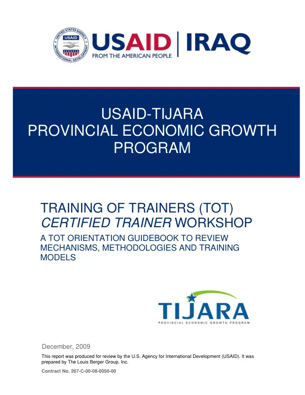 Training of Trainers (TOT) Certified Trainer Workshop