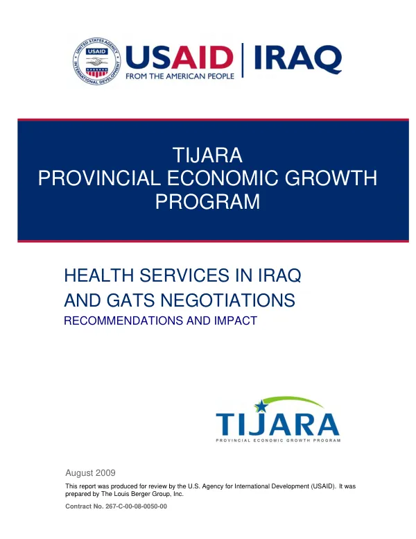 Health Services in Iraq and GATS Negotiations