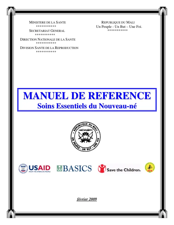 Manuel de Référence—Soins Essentiels du Nouveau-né