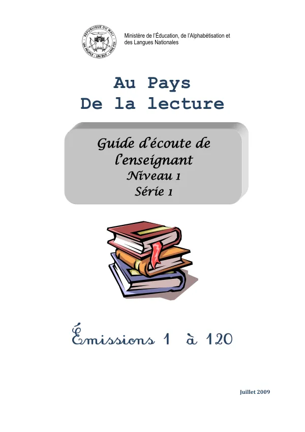 Guide d’écoute de l’enseignant - Niveau 1 - Série 1