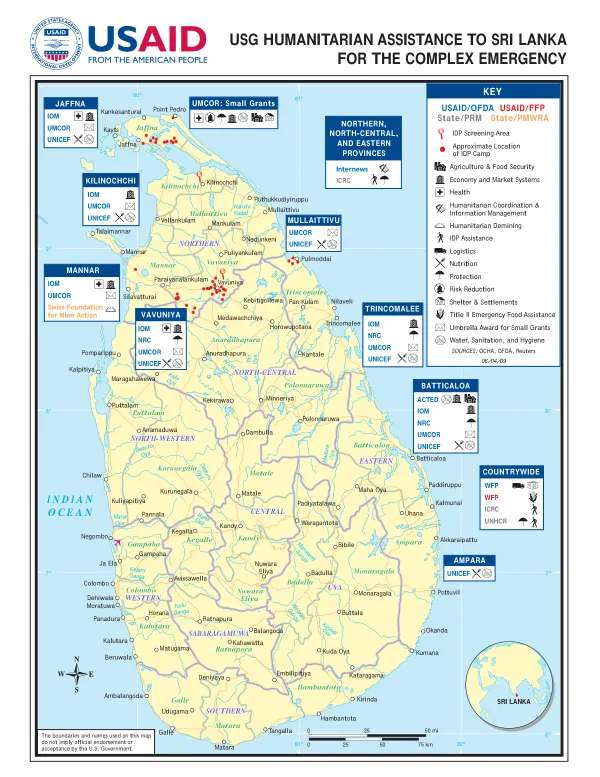 USG Humanitarian Assistance to Sri Lanka for the Complex Emergency