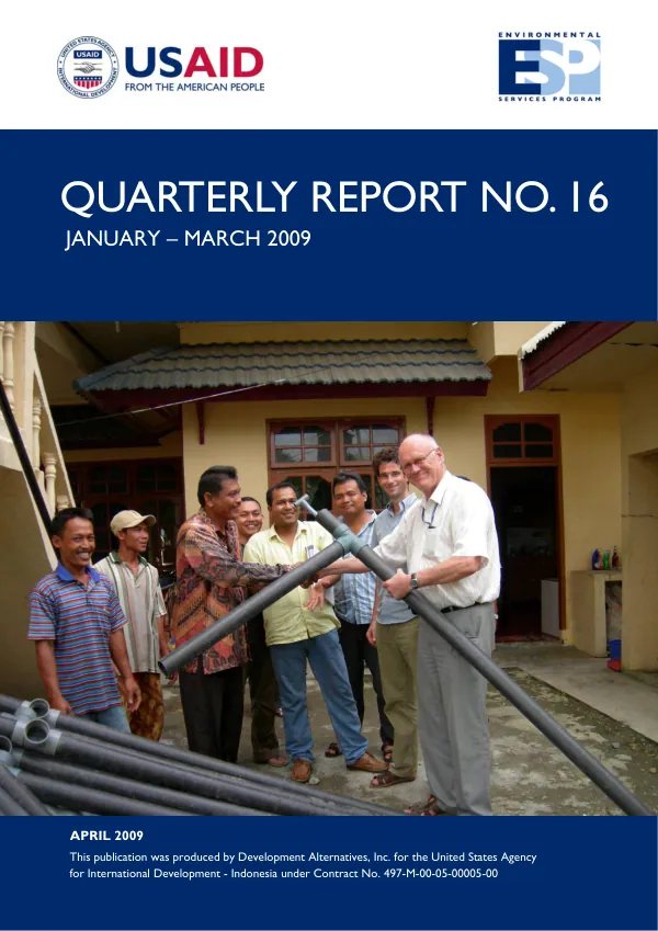 Quarterly Report No. 16, January – March 2009