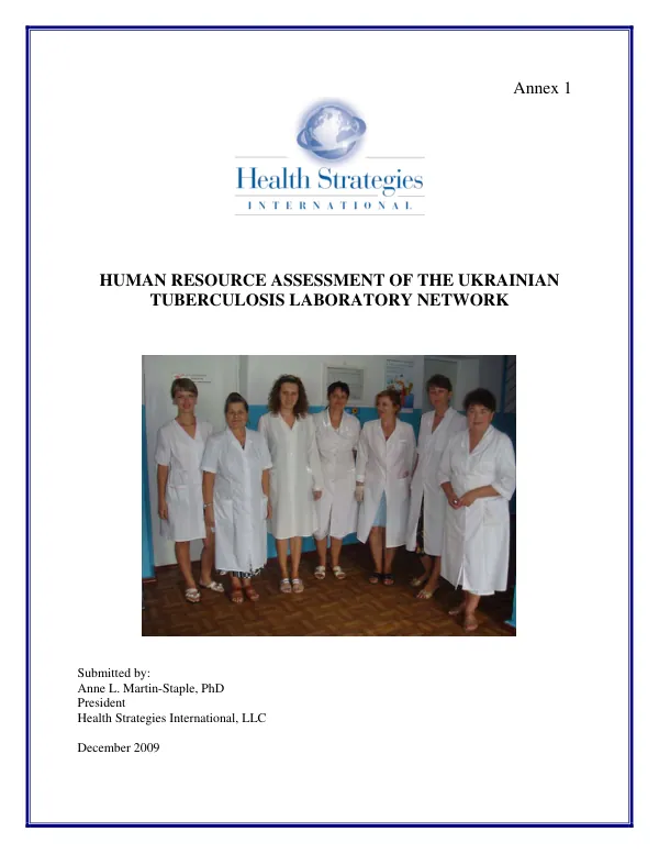 Human Resource Assessment of the Ukrainian Tuberculosis Laboratory Network