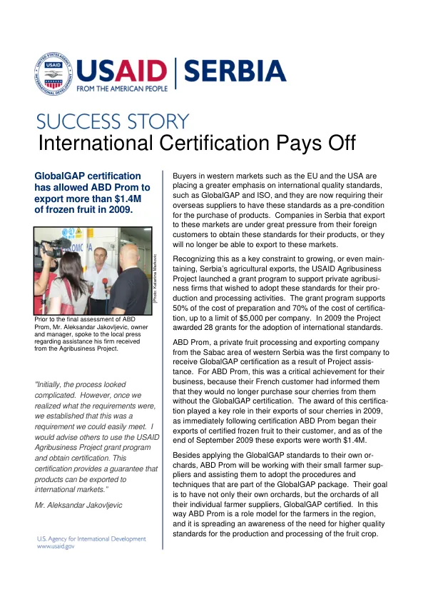 SAP Success Story - ABD Prom Certification