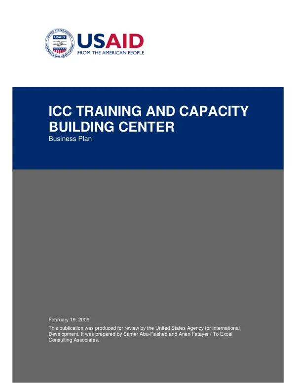 ICC Training and Capacity Building Center Business Plan