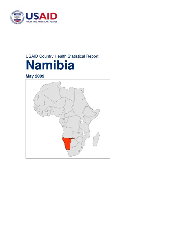 USAID Country Health Statistical Report for Namibia