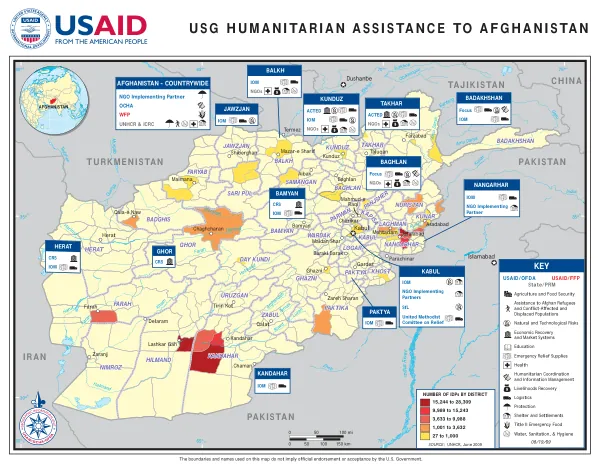 USG Humanitarian Assistance to Afghanistan