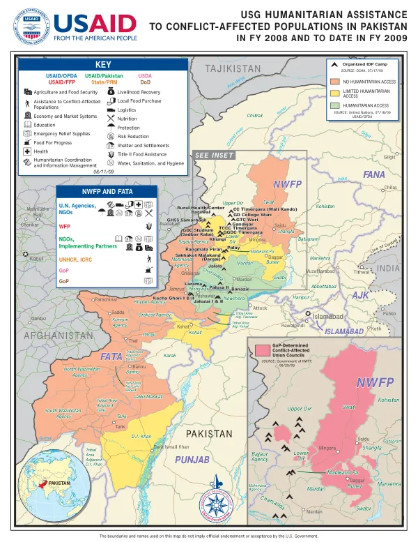 FATA NWFP Programs Map