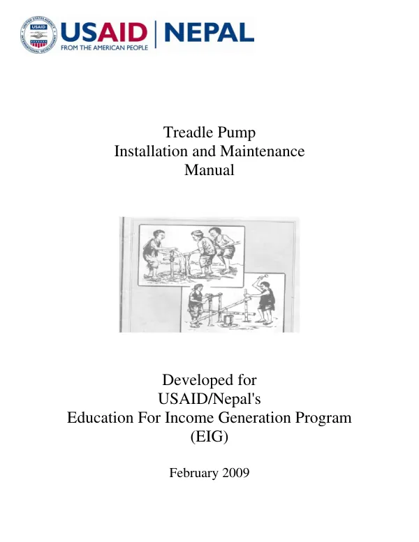 Treadle Pump Installation and Maintenance Manual