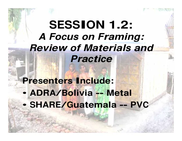 Session 1.2 - Focus on Framing