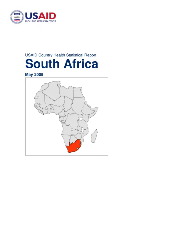 USAID Country Health Statistical Report for South Africa