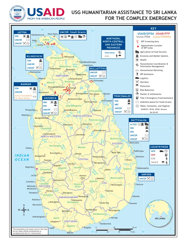 Sri Lanka Program Map 6/4/2009