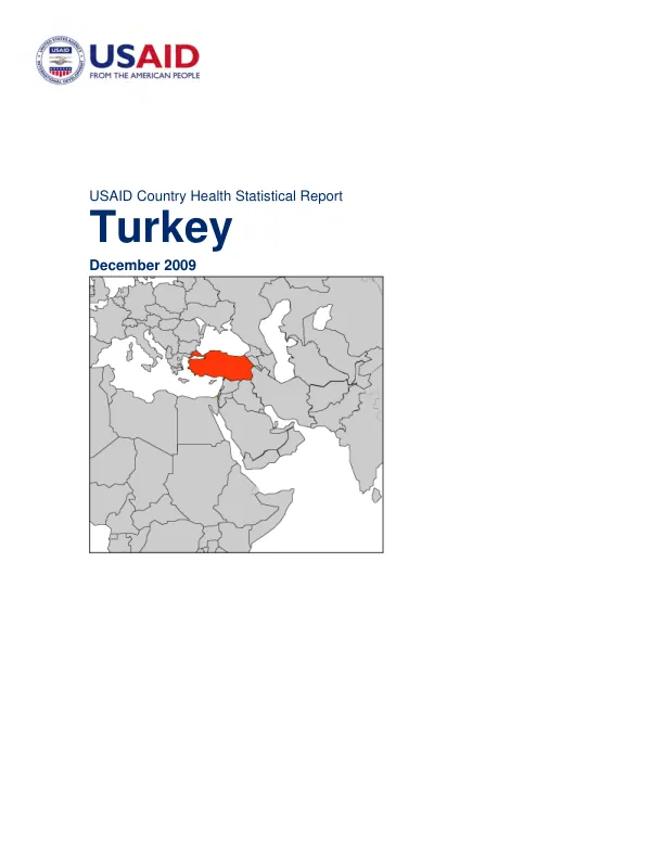 USAID Country Health Statistical Report for Turkey