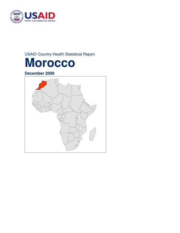 USAID Country Health Statistical Report Morocco