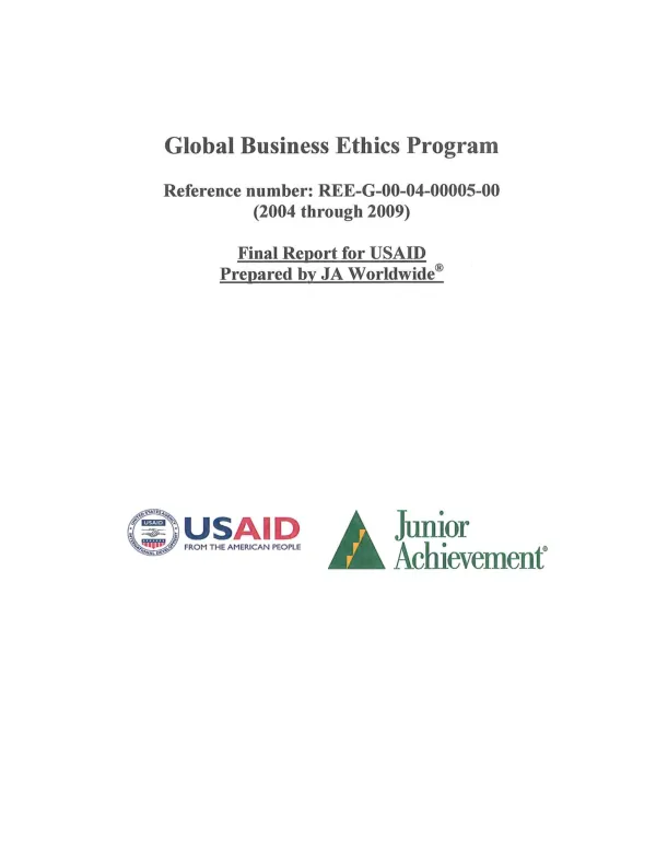 Final Report: Global Business Ethics Program