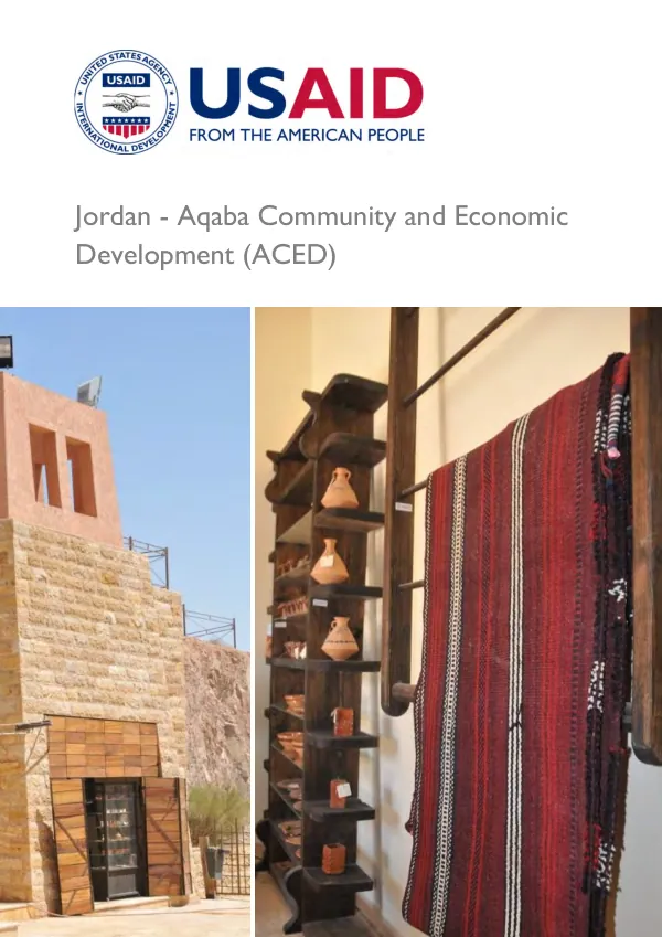 Jordan - Aqaba community and economic development (ACED) program : final report, October 11, 2007-October 10, 2012