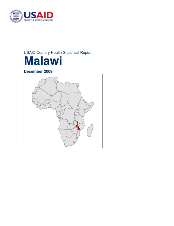 USAID Country Health Statistical Report for Malawi