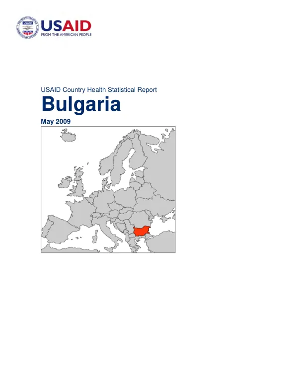 USAID Country Health Statistical Report for Bulgaria