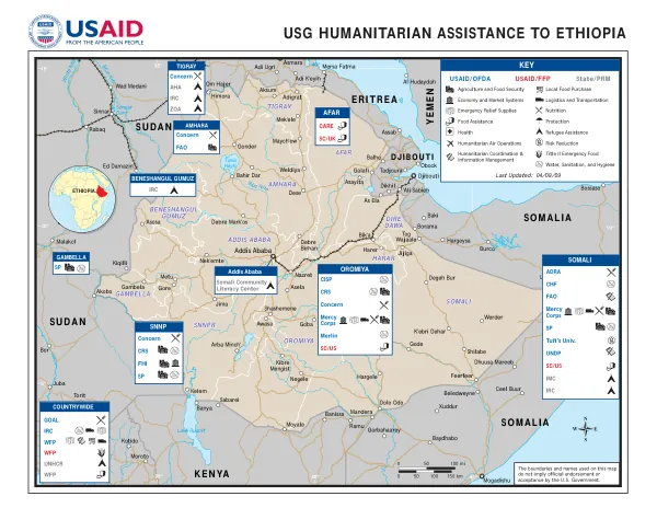 Ethiopia Program Map 04/09/09