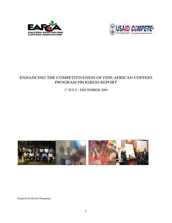 Enhancing the Competitiveness of Fine African Coffees: Program Progress Report
