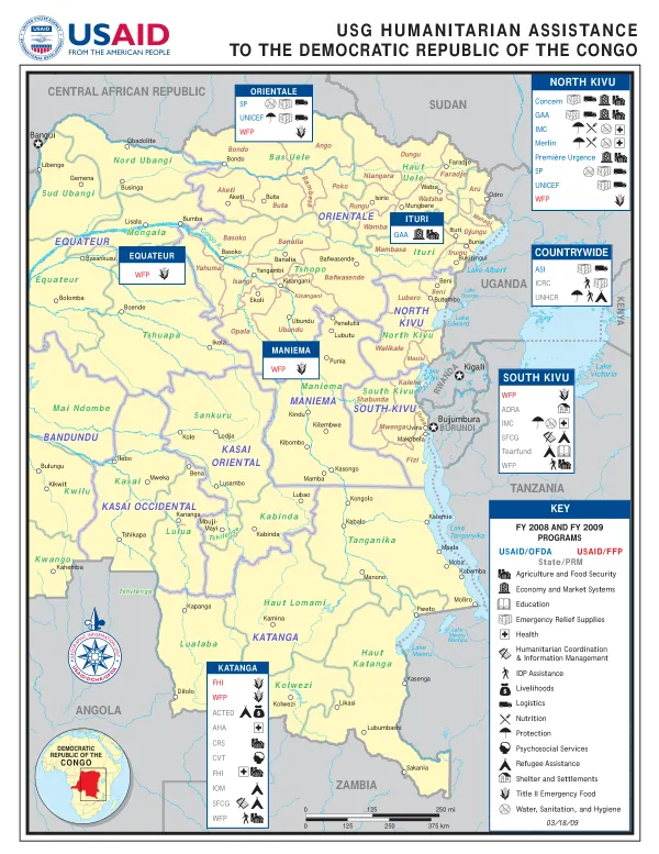 USG DRC Program Map 3/18/2009