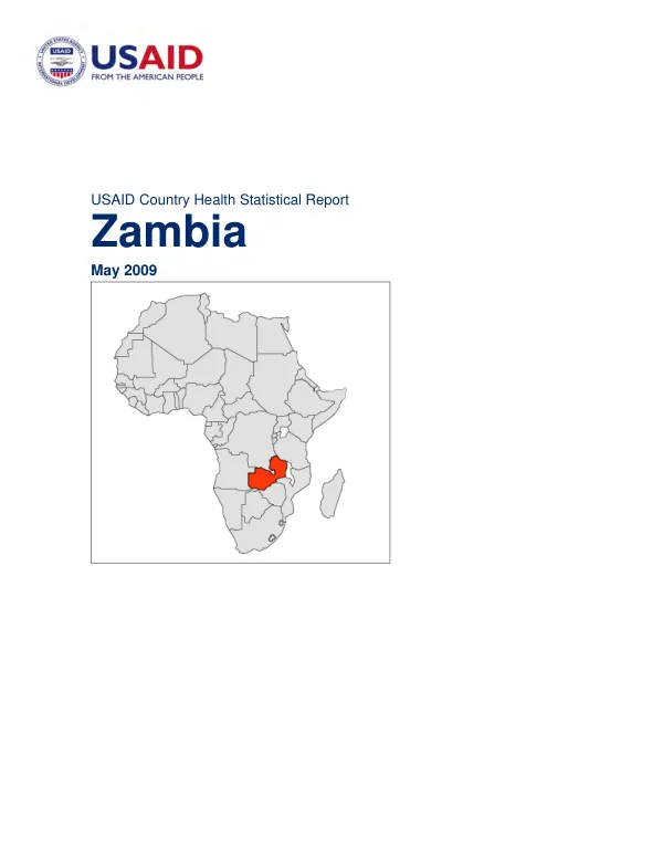 USAID Country Health Statistical Report for Zambia