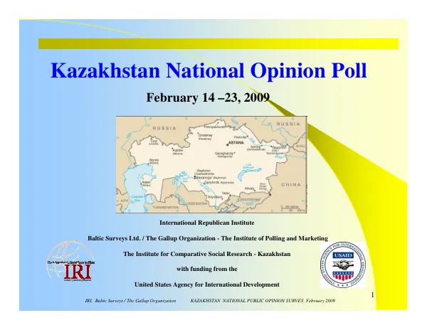 Kazakhstan National Opinion Poll, February 2009