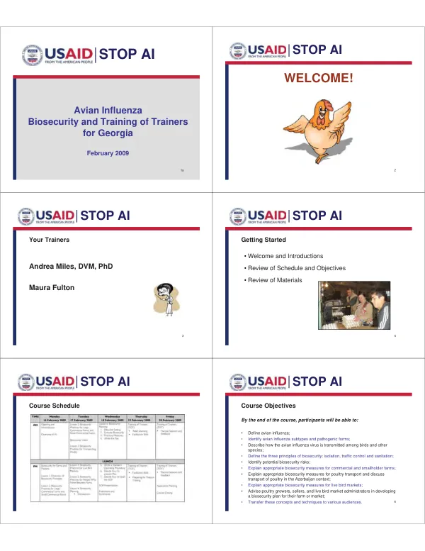 Avian Influenza Biosecurity and Training of Trainers for Georgia