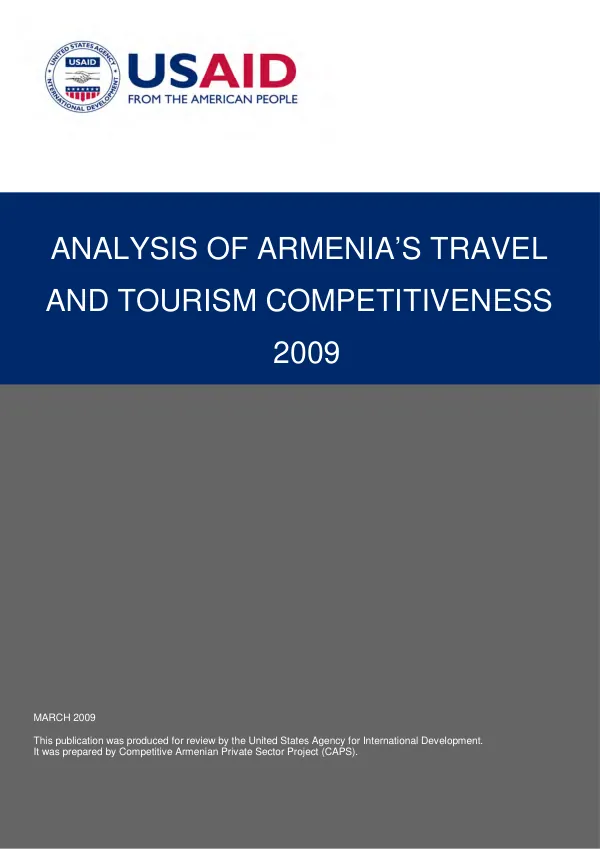 Analysis of Armenia’s Travel and Tourism Competitiveness