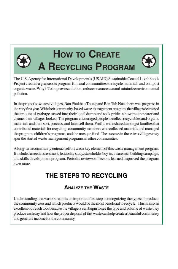 How to Create a Recycling Program