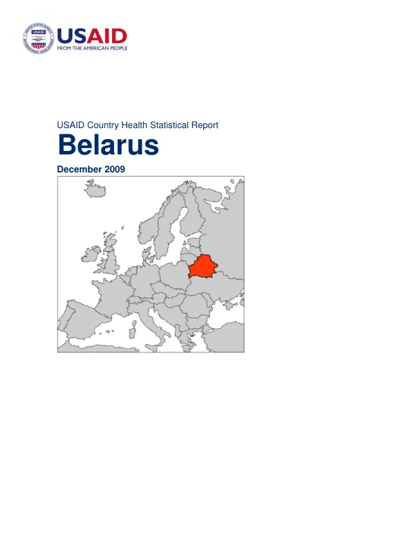USAID Country Health Statistical Report for Belarus