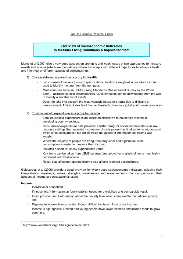 Tool to Estimate Patients’ Costs