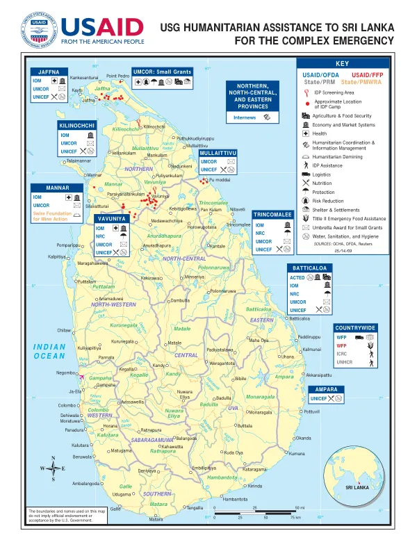 Humanitarian Demining, IDP Screening Area, Approximate Location of IDP Camp
