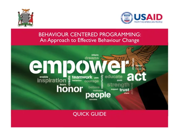 Behaviour Centered Programming: An Approach to Effective Behaviour Change
