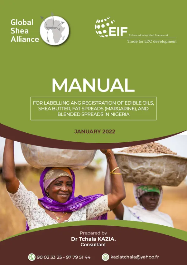 Manual for Shea Butter Producers in Nigeria