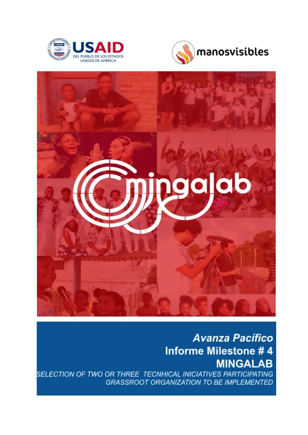 Informe Milestone # 4: Selección de Iniciativas Técnicas de Paz para la Implementación de MINGALAB VII