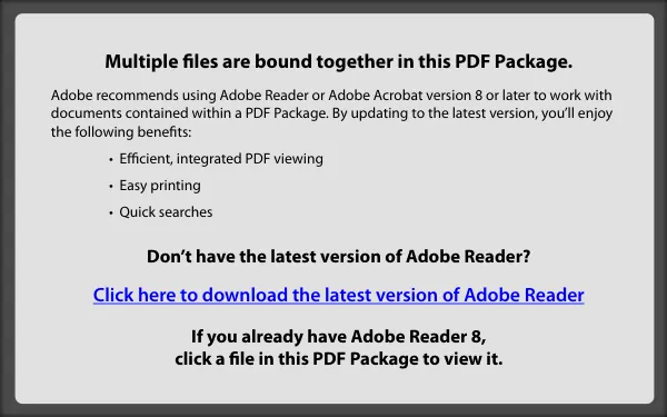 Multiple files bound together in this PDF Package