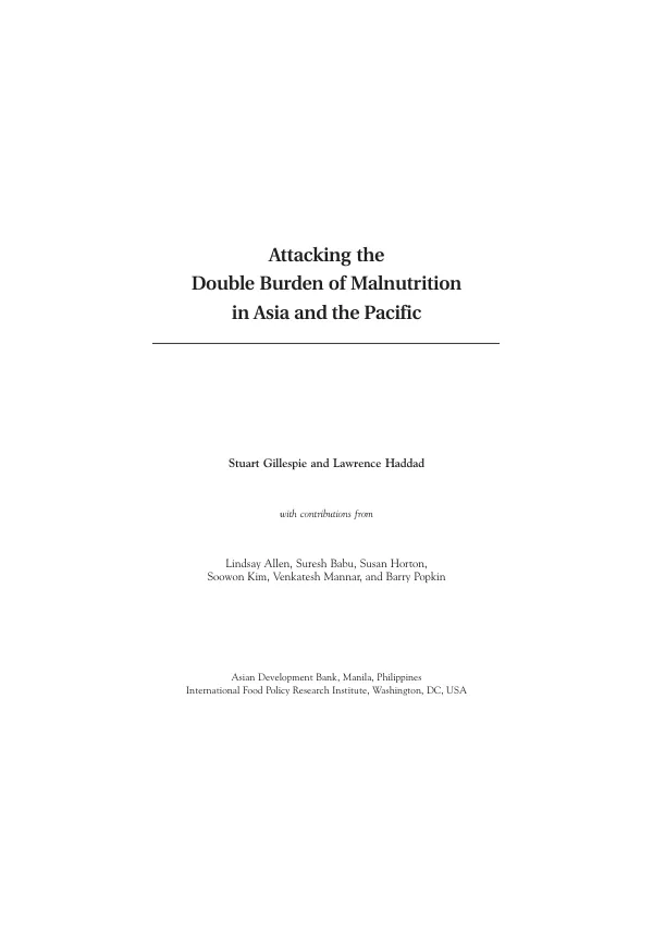 Attacking the Double Burden of Malnutrition in Asia and the Pacific