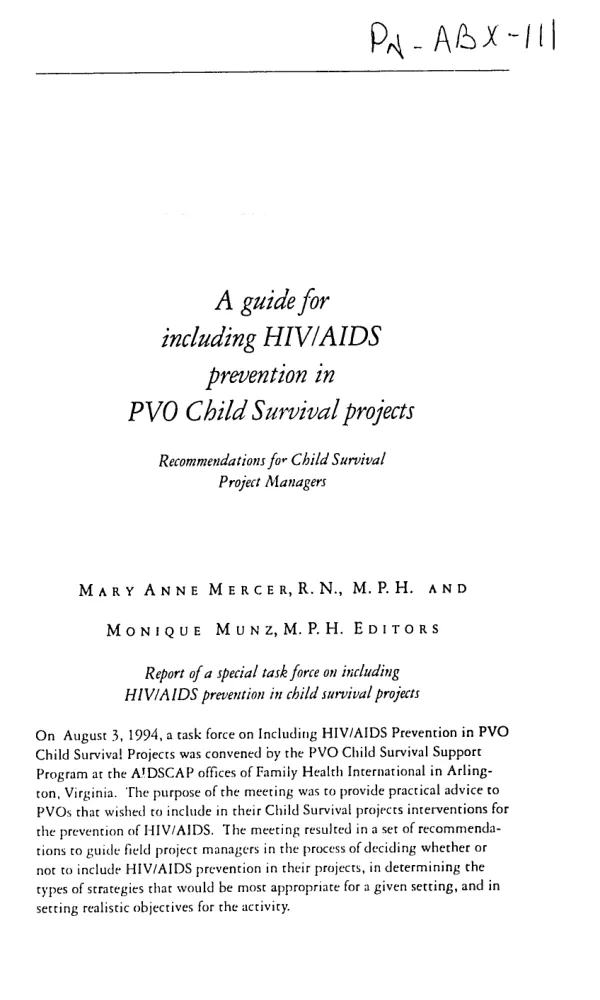 End of project evaluation of the USAID/Zimbabwe family AIDS initiative (FAI) project