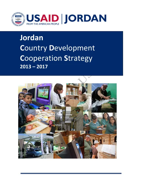 Jordan country development cooperation strategy 2013-2017
