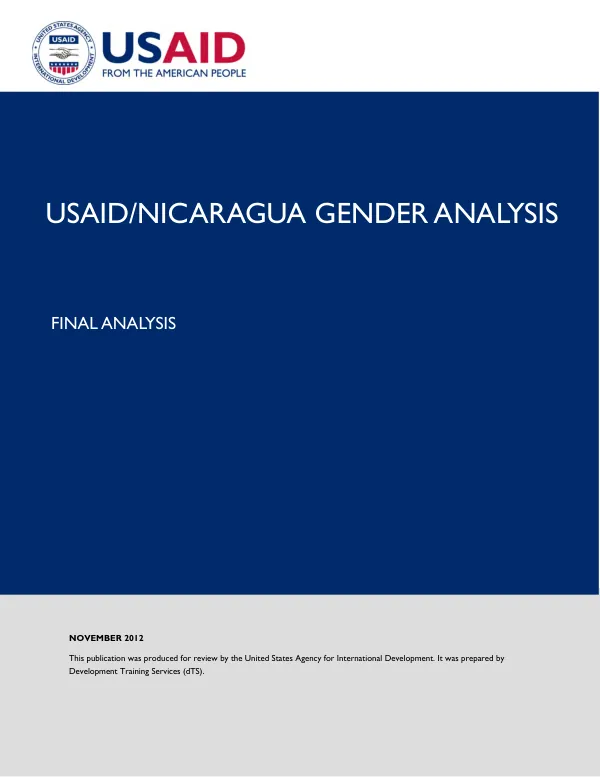 USAID Nicaragua gender analysis : final analysis