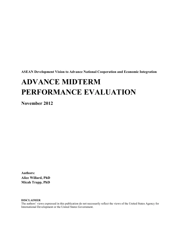 ADVANCE midterm performance evaluation