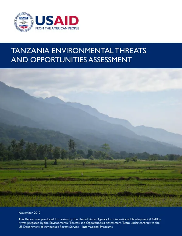Tanzania environmental threats and opportunities assessment